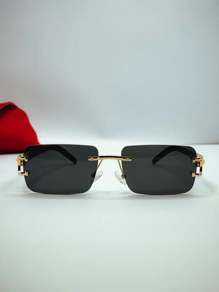 Aura Zenith Rimless – Premium Luxury Sunglasses (Elite Mafia UV400 Edition)