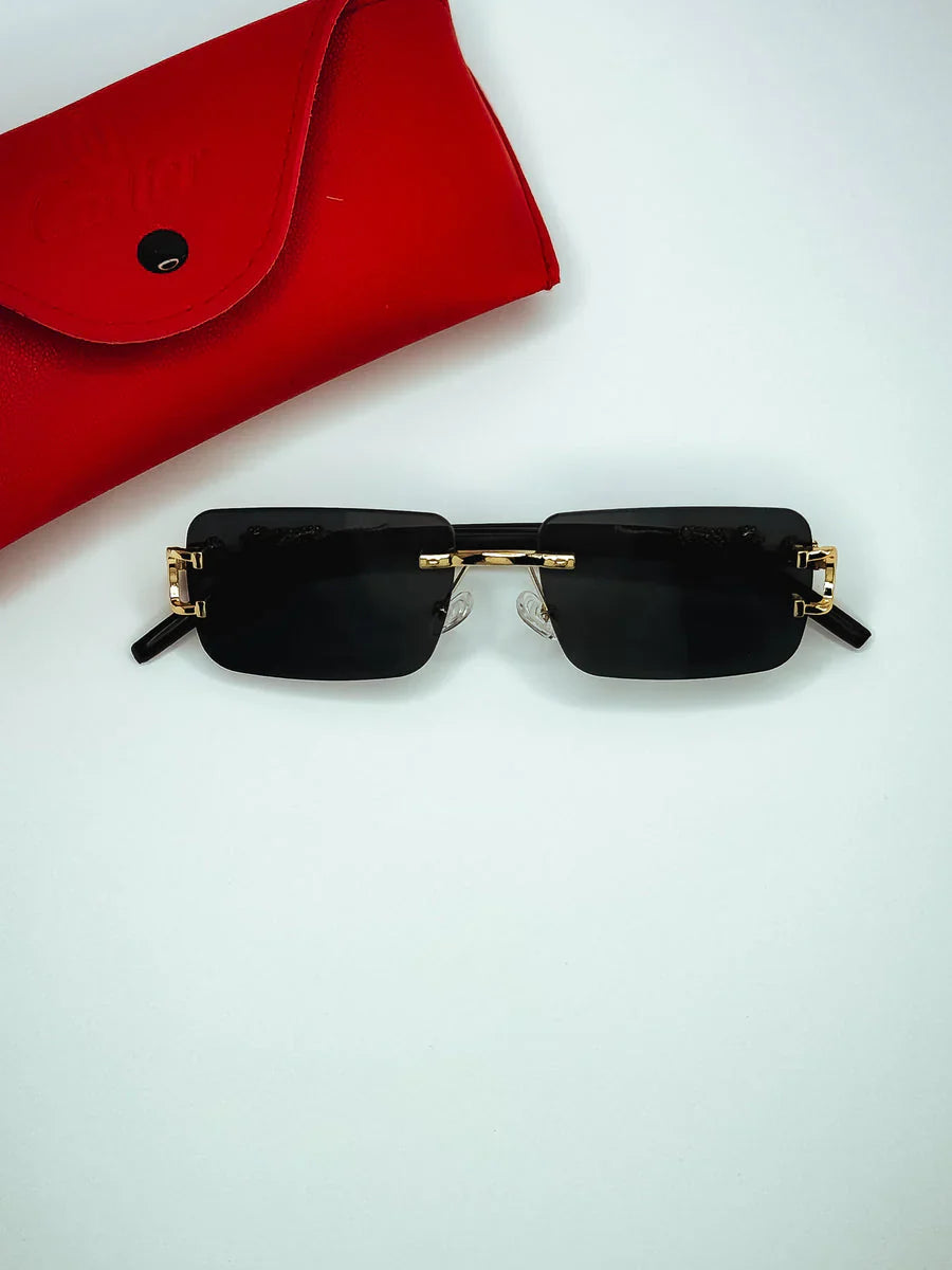 Aura Zenith Rimless – Premium Luxury Sunglasses (Elite Mafia UV400 Edition)
