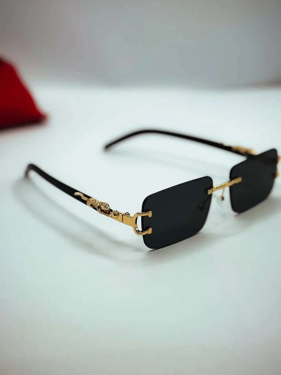 Aura Zenith Rimless – Premium Luxury Sunglasses (Elite Mafia UV400 Edition)