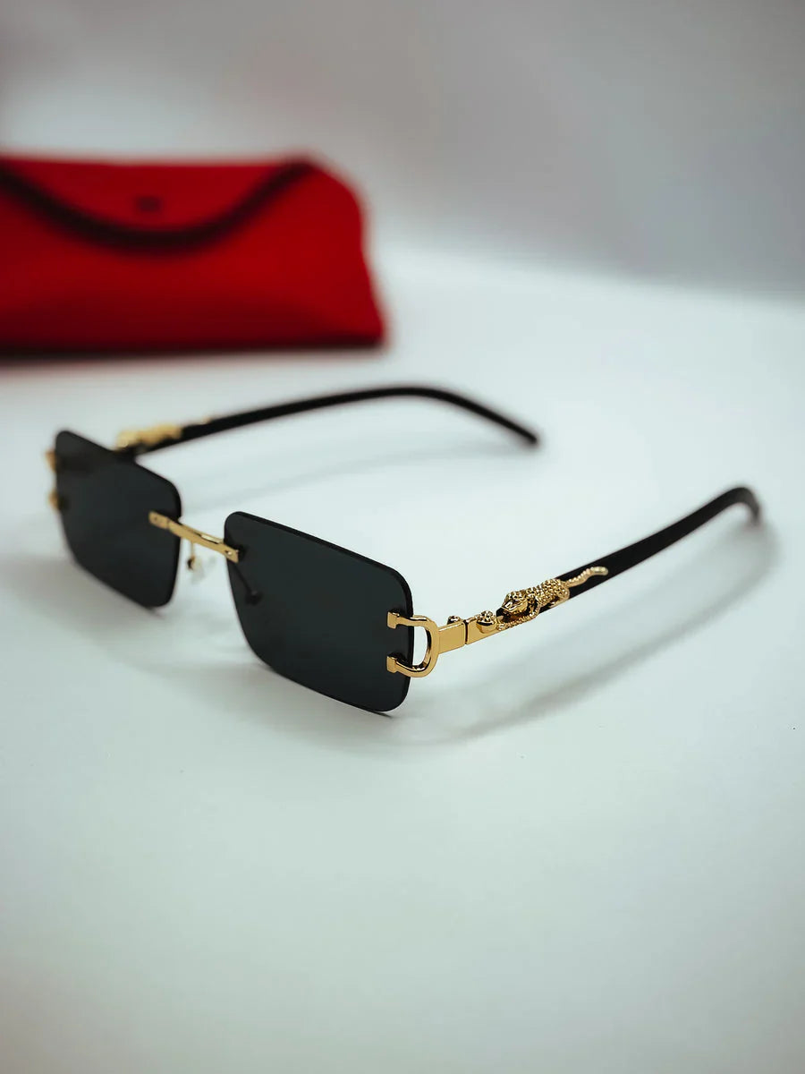 Aura Zenith Rimless – Premium Luxury Sunglasses (Elite Mafia UV400 Edition)